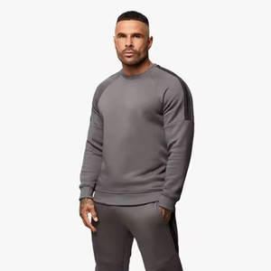 Venta al por mayor sudadera de manga larga de gran tamaño 100% algodón sólido invierno de moda estilo de la calle logotipo personalizado estampado bordado - Product Image 3