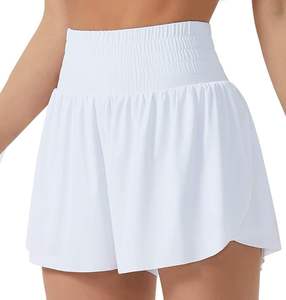 Short de tennis de table à séchage rapide pour femme Logo taille avant plissé manches courtes nom de l'équipe OEM pour les sports d'entraînement de compétition - Product Image 2