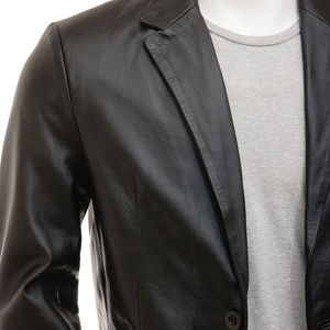 Chaqueta de bombardero de cuero genuino de tamaño regular de moda de calle principal de los hombres de servicios OEM/ropa de invierno única cuello redondo transpirable - Product Image 3