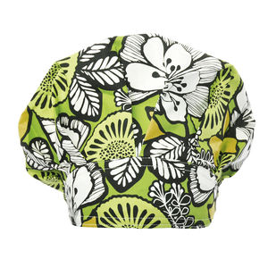 Bonnet de travail en coton respirant avec motif botanique moderne pour le personnel médical recherchant un confort accru - Product Image 1