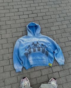 GSM Heavy Cotton Hoodie Alta calidad DTG Impresión Sun Faded Washing Custom Distressing Hoodie - Product Image 1