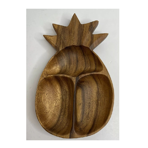 Wood Pineapple Shaped Serving Bowl Tray for Fruits Salads for Party Occasions for Home <b>wedding</b> & Kitchen use - Product Image 6
