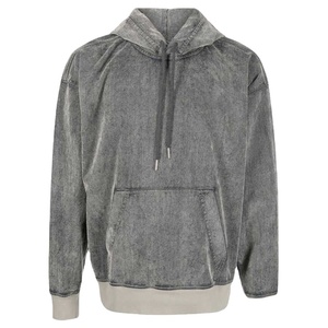 Nueva alta calidad personalizada etiqueta privada nuevo diseño hombres ácido lavado con capucha calidad Premium Streetwear hombres ácido lavado con capucha 2026 - Product Image 5