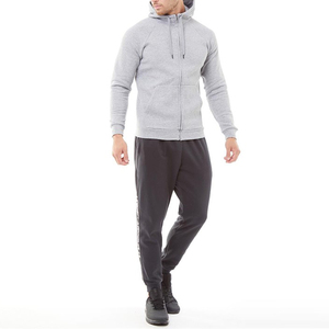 Sweat à capuche zippé vierge en molleton épais 100% coton, style streetwear hiver, personnalisable avec logo sur le devant, respirant, unisexe, haute qualité - Product Image 3