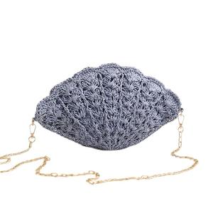 Sac à main de plage d'été pour femmes Oyster Shell Crossbody Straw Bag for the Coast - Product Image 2