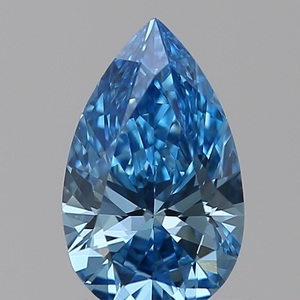 Vivid Blue 0,72 CT Pear Cut Lab Diamond VS1 Clarity IGI Certificado para la fabricación de joyas Forma de Esmeralda Calibrado Suelto - Product Image 1