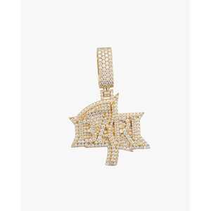 Pendentif et breloque personnalisés BARI en or 14 carats avec moissanite - Product Image 4