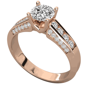 Anillo de Compromiso con Diamante Solitario Redondo - Product Image 3