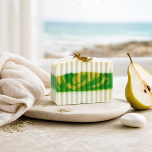 Handmade SEASIDE SERENITY <b>Soap</b> Bar 100g for Oily Skin Anti-Acne & Whitening Goat Milk & Rice Ingredients - Product Image 2