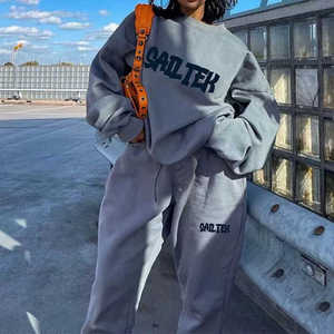 Sudadera con capucha y estampado de felpa francesa de algodón personalizada, traje de jogging holgado de 500g/m², conjunto de pantalones de chándal y Sudadera con capucha, chándales para hombre - Product Image 4