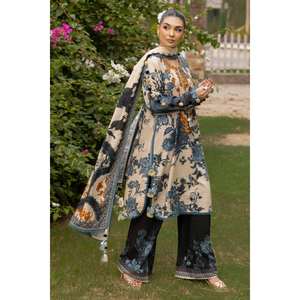 Ensemble de 3 pièces en khaddar imprimé non cousu K-52042 pour un usage quotidien - Product Image 4