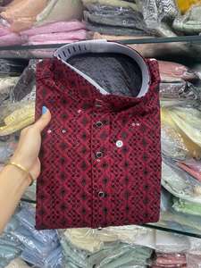 Nouvel arrivage de beaux vêtements occasionnels dernier pyjama Kurta en tissu lourd avec broderie exportateur mondial à bas prix - Product Image 4