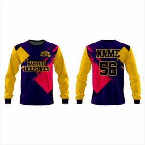 Camiseta de Manga Larga con Cuello Redondo para Hombre, de Alta Calidad, Tejido de Poliéster/Algodón, Ajuste Entallado, Transpirable, Servicio OEM, Informal - Product Image 4