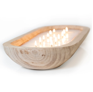Wooden Dough Bowl Candle Dough Bowl Farmhouse Home Decor <b>Handmade</b> Fragrance Candles Custom Modern Design - Product Image 1