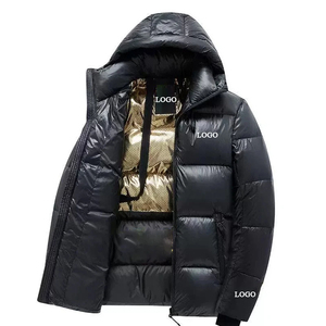 Parka de invierno para hombres y mujeres, chaqueta acolchada de tela de lona gruesa con cierre de cremallera, chaqueta acolchada de punto delgada informal - Product Image 3