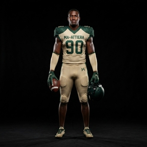 Custom Cream Green American Football Jersey <b>Padded</b> <b>Pants</b> Set Team Uniform Sportswear Wholesale Manufacturer Supplier Teamwear - Product Image 4