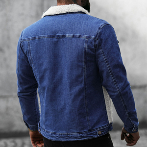 2024 New Fashion Wholesale Plain <b>Men</b> Denim <b>Jackets</b> with <b>Sherpa</b> Fleece Wholesale Top Quality Jeans <b>Jackets</b> for Online Sale - Product Image 3