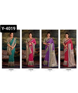 Dernières femmes portent de la fantaisie nouvelle tendance fête porter Jacquard lourd séquence Saree avec chemisier pièce pour mariage porter des vêtements - Product Image 1