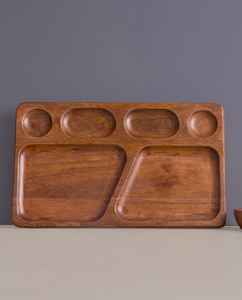 Plato de Servir Oban de Madera Ecológica, Duradera y de Primera Calidad con Tazón - Product Image 2