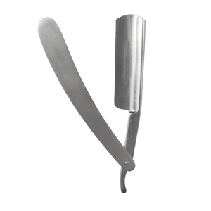Rasoir à manche métallique économique, lame remplaçable, rasoir de barbier, rasoir droit pour homme sans lame - Product Image 2
