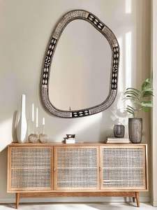 Premium Bone Inlay Wall <b>Mirror</b> <b>Frame</b> with Intricate Hand Carved Design, Artisan Made Decorative Wall <b>Mirror</b> Interior Decoration - Product Image 4