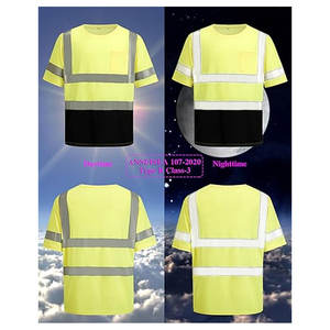 เสื้อเซฟตี้กันไฟ ทนต่อการบาด น้ำหนักเบา มองเห็นได้ชัดเจน ขายดี พร้อมแขนเสื้อโพลีเอสเตอร์ ตัวเลือกปรับแต่งได้-สินค้ามาใหม่ - Product Image 2