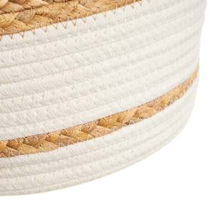 Panier de rangement vintage pour la cuisine, en coton cousu, en jacinthe d'eau, design en zigzag, écologique, fait à la main, organisation de la maison, vêtements - Product Image 4