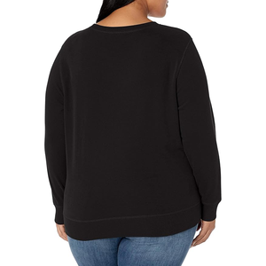 100% algodón Mujer sudadera Casual pulóver letra impresa suelta Harajuku coreano manga larga sudadera gota hombro sudadera - Product Image 6