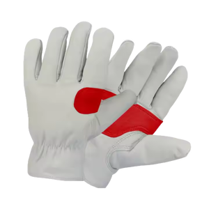 Patch paume en cuir de vachette Grain gants de conducteur robuste étincelle résistant à la chaleur Construction Protection des mains sécurité réfléchissante - Product Image 4