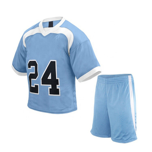 Ensemble d'uniformes de crosse pour hommes en polyester 100% avec maillot et short à col en V et demi-manches - Product Image 3