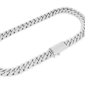 Collier Moissanite plaqué or 14K Radiance E Color Brilliant Cut VVS2 Clarity Hip Hop Luxury Designer Jewelry Wholesale Online - Product Image 1