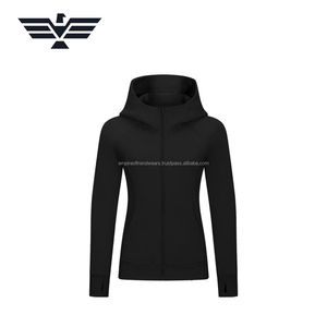 Autumn Winter <b>Women's</b> Slim Fit Full Zip Fleece <b>Hoodie</b> Jacket 100% Cotton Breathable Anti-Shrink Printed Casual High Quality <b>Blue</b> - Product Image 3