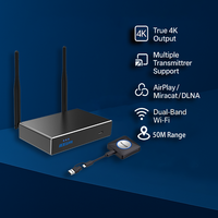 Kit émetteur-récepteur d'affichage sans fil 4K BYOD, partage d'écran, plug and play pour plusieurs appareils