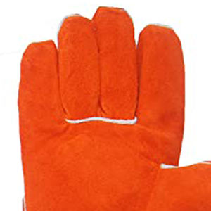 Gants de soudage en cuir fendu de vache résistant à la chaleur/gant de soudage rouge/gants de soudage à la main - Product Image 3
