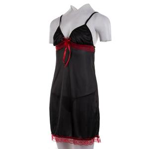 Sexy Sleepwear Women <b>Lace</b> Silk Satin Night Dress Sleeveless Nighties V-neck Nightgown Plus Size 3XL Nightdress Summer Nightwear - Product Image 2