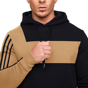2025 nouveautés respirant hommes deux pièces survêtement ensembles motif solide pull à capuche survêtement pantalon confortable à capuche survêtements - Product Image 3