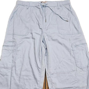 Pantalon long cargo 100% coton pour homme anti-rides style travail pantalon de survêtement baggy taille moyenne coupe ample lavage coloré techniques froissées - Product Image 6