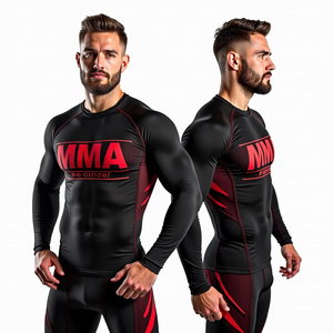 Protector de erupción profesional para obtener personalizado y MMA manga completa y corta obtener ropa de entrenamiento de compresión personalizada kimono de jiu jitsu - Product Image 4