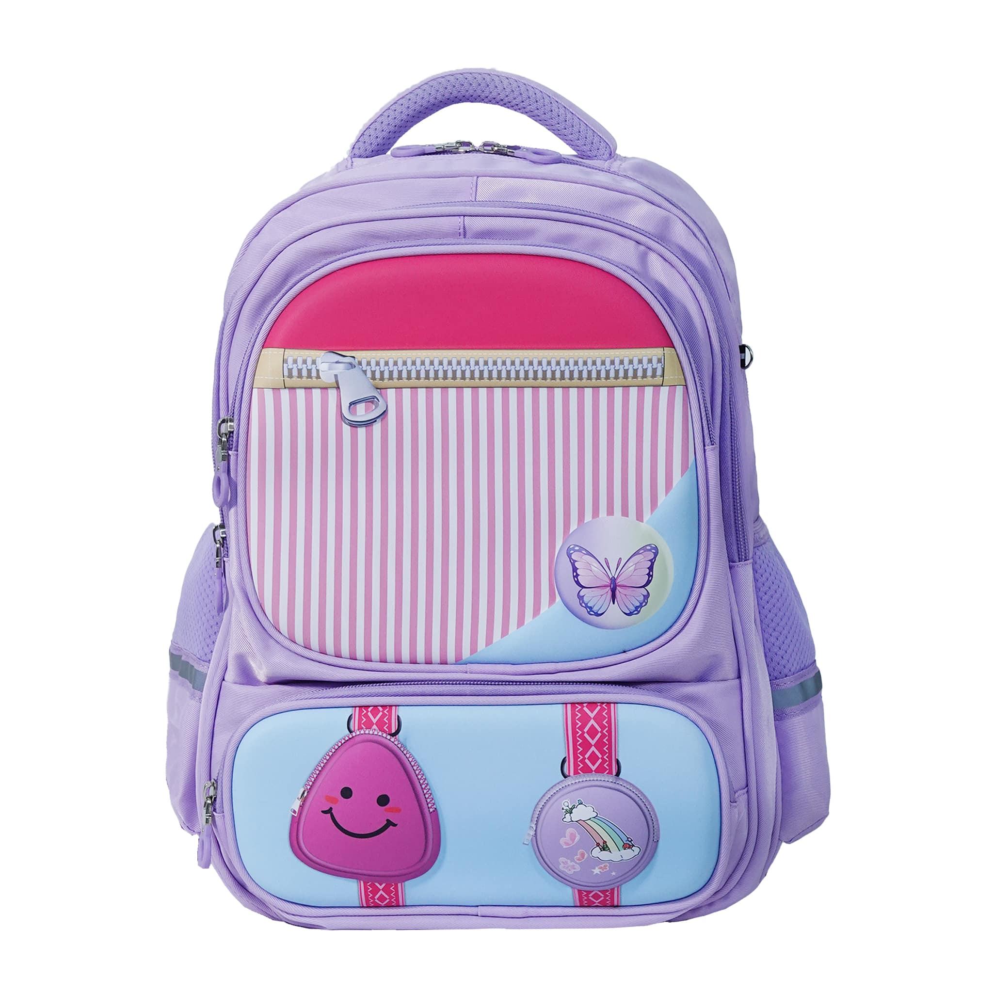 pink, dark blue, purple