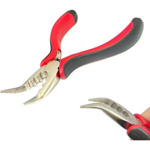 Obexa OBP-39499 Alicates de metal y goma negros y rojos para extensiones de cabello, mini alicates de 3 orificios para abrir y quitar micro/nano anillos, agarre ergonómico - Product Image 1