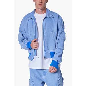 Chaqueta vaquera recortada-Azul - Product Image 2