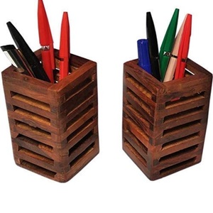 Unique Design Office Wooden <b>Pen</b> Storage <b>Holder</b> Pencil Desk Organizer Wooden <b>Pen</b> <b>Holders</b> Stationery Set - Product Image 5