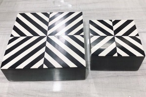 Lametierartz Latest Bone Inlay <b>Storage</b> <b>Box</b> Horizontal Straight Lines <b>Decorative</b> <b>Storage</b> for Jewelry or Artifacts - Product Image 6