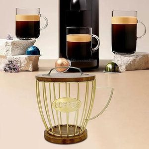 Ming Tang ตะกร้าใส่กาแฟพอดสีทองสินค้าใหม่ของใช้ในครัวเรือนอุปกรณ์ครัว - Product Image 3