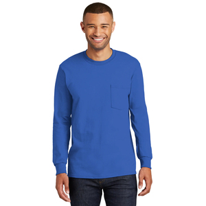 T-shirt essentiel à manches longues pour hommes avec poche Sweat-shirt à manches longues T-shirt essentiel à poche T-shirts Sweat-shirt - Product Image 4
