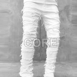 Dernier modèle de pantalon empilé pour hommes de haute qualité à prix abordable Pantalon empilé pour hommes Pantalons pour hommes délavés - Product Image 2