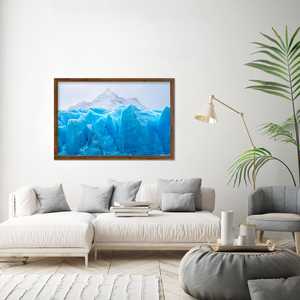 Marco de Fotos de Madera de Roble Oscuro de Estilo Simple de 80 x 120 cm, Marco para Colgar Fotos con Frente de Vidrio y Tipo de Metal de Hierro para Exhibición - Product Image 3