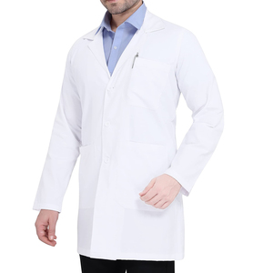 Scrubs Label Hospital Enfermera Ropa Doctor Uniforme Blanco Bata de laboratorio Alta calidad Mujeres Hombres Unisex - Product Image 3
