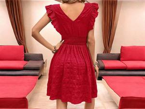 Indan fait à la main coton élégant fête porter robe courte personnalisé mariée mariage cadeau hannymoon robe été plage porter robe - Product Image 3