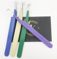 Pinzas para Pestañas de Acero Inoxidable con Recubrimiento en Polvo, Ecológicas, Profesionales, Antiestáticas, con Logotipo Personalizado, Duraderas